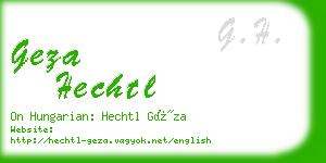 geza hechtl business card